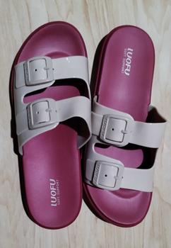 Product Review of LUOFU E 7188 -B2K5WS SIZE 36-40  l Sandal Selop ban 2 jelly wanita l Sendal kokop cewek impor from U**4 0