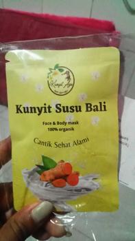 Product Review of Masker Wajah dan badan Kunyit Ayu Kopi 4 Pcs Mencerahkan & Mengencangkan Memudarkan wash mask from l**y 0