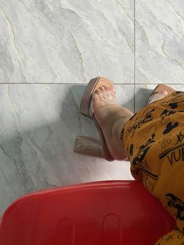Product Review of (lùi size chân gầy)Dép Guốc nữ 12p -cao gót mũi vuông quay ngang trong mềm đúp trước 3cm. from N**2 2