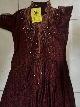 Product Review of Đầm Trung Niên Dáng Dài + Lửng K482 Vải Nhũ từ 50-80kg Ôm gọn Màu Đỏ Women Dress Kim Tuyến from L**m 0