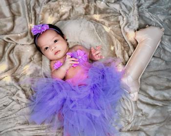 Product Review of Fujin 3pcs Newborn Photography Props Baby Girls Princess Tutu Skirt Headband Girls Photo Pettiskirt Fotografia Accessories from u**9 0
