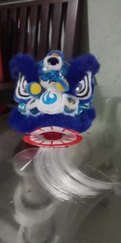 Product Review of Đầu lân nhỏ mini, đầu lân trưng bày vẽ màu tay xanh, size 12cm from k**e 0