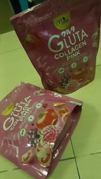 Product Review of สูตรใหม่ New กลูต้าคอลเจ้นพิ้งค์2ห่อ 60ซอง from ท**ล 1