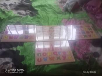 Product Review of Mainan Edukasi Anak Paket Puzzle Kayu Isi 1/2/3/4 Pcs Huruf Hijaiyah Arab Huruf Besar Kecil Angka 0-20 from E** D**i 2
