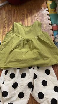 Product Review of [Tiểu Yến KID] S1102-Quần áo hè bé gái, áo thô xanh và quần lửng chấm bi from N** Q**h 0