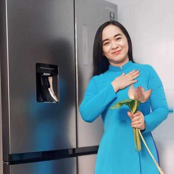 Product Review of Áo dài trơn Vàng Tươi- Xanh Đức Mẹ chất liệu lụa mỹ mêm mịn, mát sang chảnh Nữ Voi Voan Sen from H** A** T** 0