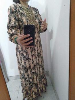 Product Review of GAMIS RENDA SULTAN ori BLINK MOTIF MONOCHROME Rempel Bunga Cantik Rayon Panjang from r**2 1