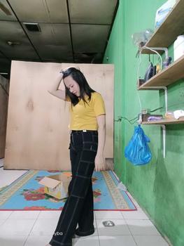 Product Review of HANDS UP - JINISO Cargo Baggy Celana Jeans Wanita Highwaist from D**💜 1