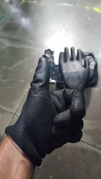 Product Review of BELI 2 GRATIS 1 SARUNG TANGAN KERJA SAFETY ANTI GORES KOMBINASI NITRIL LATEX HITAM from 𝐀** 𝐓**𝐢 0
