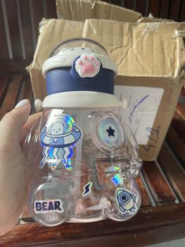 Product Review of Bình uống nước phi hành gia 700ml hottrend, cốc uống nước cao cấp có nắp mở kèm ống hút silicon an toàn from 𝑩**𝒐 𝑽** 2