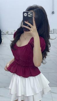 Product Review of ￼ÁO LINEN NHÚN TẦNG 3 màu: đen, đỏ, ghi be from u**7 0