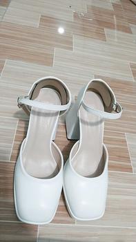Product Review of (Phúc Minh) GIẦY Cao Gót Nữ Bít Hậu Trơn Chất Liệu Da Mờ Mũi Vuông 10 phân (Phom rộng) Shoes giàycaogót DéP giay cuoi bup Women giay  7 from P**g P**g 🍄**5 3