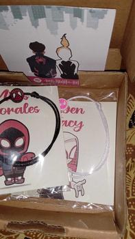Product Review of Gelang Couple Spiderman Miles Morales & Gwen Stacy Free Box Tali Waterproof Anti Air Satin Hitam Lembut Copel Super hero Into the spider verse gelang  couple from 🐳** 0