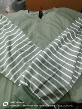 Product Review of QR PROJECT ID - KAOS POLOS OVERSIZE LENGAN PANJANG STRIPE SALUR WITH SLIT from A**a P**✨ 3
