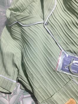 Product Review of Bộ Ngủ Đồ Bộ Pyjama Cổ Vets Quần Dài Aó Hai Túi Gấu Vải Đũi Gân Mềm Nhẹ from T**ý m** -** ** 2