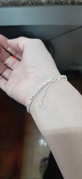 Product Review of Lắc tay bạc nữ đẹp S99 QMJ Bi phay lấp lánh móc máy siêu sáng 3li, thời trang phụ kiện trang sức bạc cao cấp(MÀU BẠC TRẮNG SANG - không xi kim) from T**ư 0