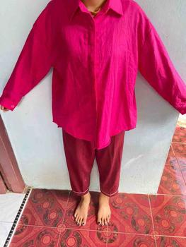 Product Review of Kemeja Rika Kancing Belakang Linen Rami Original Baju Panjang Top Variasi Wanita Atasan Oversize Basic Outer from M**d 0