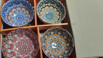 Product Review of 4pcs Ceramic Handicraft Bowl Set Kitchen Dinnerware Plate Gift Souvenir Oven Tableware from d**e 1