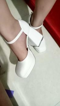 Product Review of (Phúc Minh) GIẦY Cao Gót Nữ Bít Hậu Trơn Chất Liệu Da Mờ Mũi Vuông 10 phân (Phom rộng) Shoes giàycaogót DéP giay cuoi bup Women giay  7 from T** l** G**g 3