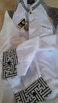 Product Review of Baju Koko El Rumi Araseo Lengan Panjang Kombinasi Batik Putih Kain Katun - Pria, Muslim from a**5 1