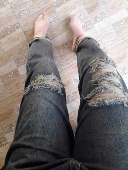 Product Review of YURI JEANS - (Vải QCCao Cấp) Quần Jeans Baggy Màu Dơ Bụi Rách Gối Chất Mền Mịn Dài94cm Nữ Pants from N**c M** ** 0