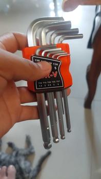 Product Review of 9 PCS Hex Key Wrench Set Hex Key Allen Wrench Set Allen Key L Handle Ball Head Long Arm CR-V Hex Key Allen Wrench Spanner Wrenches Set Repair Hand Tools Kit Muliti-purpose Tool For Car Automobile Motorcycle Bicycle Multifunctional Set Repair Device from r**e 0