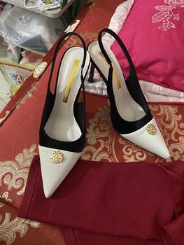 Product Review of Giày cao gót đẹp 8p, giày nữ quai hậu mũi nhọn khoá hoa da nỉ nhung siêu bền đẹp DéP Shoes from C** C** 0