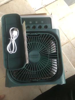 Product Review of 3 in 1 พัดลม USB fan มินิพัดลมแบบพกพาความชื้นป้องกันการอบแห้งเครื่องฟอกอากาศสเปรย์คูลเลอร์ที่มี ไฟ LED 7 สี Type-C from เ**ง 2