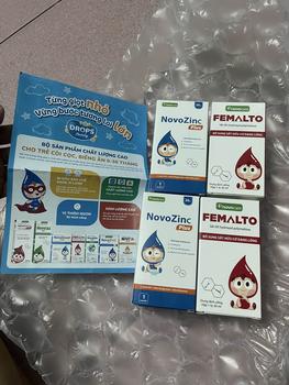 Product Review of Combo sắt kẽm Novocare hữu cơ cho bé - Sắt hữu cơ Femalto và Kẽm hữu cơ NovoZinc Plus dạng nhỏ giọt from N**n T** D**n 2