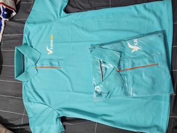 Product Review of Áo thun polo xanh sm tài xế xịn mát form ôm body cần tăng size nếu thích thoải mái from T**o N** 0