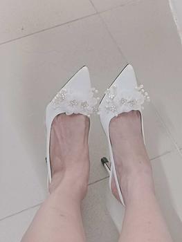 Product Review of Giày nơ xoàn vip 2p HALEY STORE đế bệt nơ đính xoàn mũi nhọn dây xoàn tiểu thư tiệc cưới bền đẹp đi học đi chơi đi làm êm chân from L** H**g L** 2