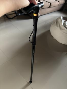 Product Review of 【COD】Walking stick telescopic baton Hiking trekking poles Aluminum Alloy Metal Folding Magic Cane crutches Pole For elderly people Height adjustable anti slip rubber base from 🔔**🔔 0