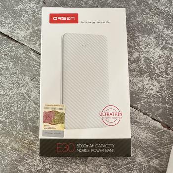Product Review of [รับประกัน 1 ปี] Orsen by Eloop E30 แบตสำรอง 5000mAh Power Bank ลายเคฟล่า สุดบาง สุดเบา ของแท้ 100% สีดำ | Power Bank พาเวอร์แบงค์ เพาเวอร์แบงค์ แบตเตอรี่สำรอง สำหรับ iPhone 5 6 7 8 X XS 11 12 13 mini pro max ทุกรุ่น ของแท้100% from 𝐀**𝟎 2