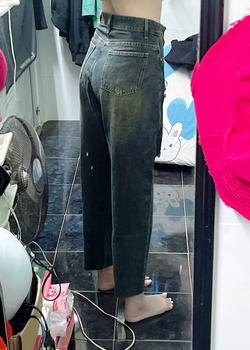 Product Review of YURI JEANS - (Vải QCCao Cấp) Quần Jeans Baggy Màu Dơ Bụi Rách Gối Chất Mền Mịn Dài94cm Nữ Pants from N**6 3