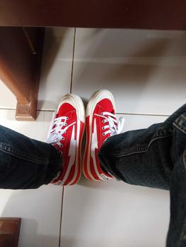 Product Review of (Spesial Kemerdekaan) Sepatu Pria Wanita028 XternalStepSure Mitterns Storm Merah Putih Low Canvas Kasual Casual Shoes Sneakers from j**n p**e ** 0