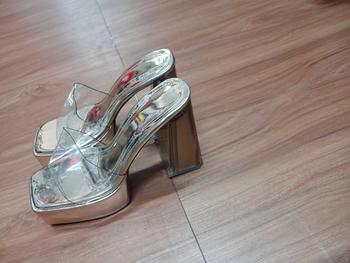 Product Review of (lùi size chân gầy)Dép Guốc nữ 12p -cao gót mũi vuông quay ngang trong mềm đúp trước 3cm. from H**y 1