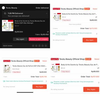 Product Review of TERATU BEAUTY Eau de Parfum EDP After Midnight (Parfum Tahan Lama Pria Wanita EDP Teratu Beauty Parfum Teratu) from N** 0