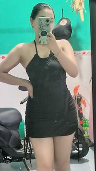 Product Review of Đầm ôm body set 2 món rút dây xinh xắn có mút 34 Nữ Thun Women Dress Kem Voi Đỏ from 🌷**🥝 2