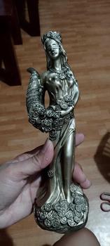 Product Review of Blindfolded Fortuna Statue 19.5cm  Ancient Greek Roman Goddess of Fortune Vintage Golden Luck Sculpture Luck from E**s 2
