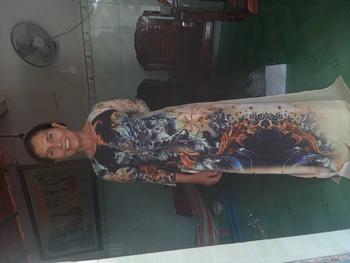 Product Review of Áo dài nữ thiết kế lụa nhật in 6D - MÃ N38 Women Dress from t**1 0