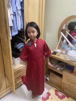 Product Review of (20-46kg)Sét áo dài Nhung quần lụa siêu xinh cho bé from M** m**g 0