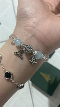 Product Review of Vòng tay An gem đá năng lượng Aquamarine mix Trắng full charm, lắc tay đá tự nhiên phong thuỷ phụ kiện đeo tay nữ quà tặng sinh nhật giáng sinh Noel Tết Valentine [TẶNG HŨ ĐÁ NĂNG LƯỢNG] from Q** 1