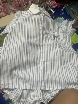 Product Review of (BigSize 48-90kg) Set Bộ Nữ BigSize Sét VÁY ÁO SM KẺ NƠ THÊU + CHÂN VÁY CÓ QUẦN TRONG Top Women from C**🦖 0