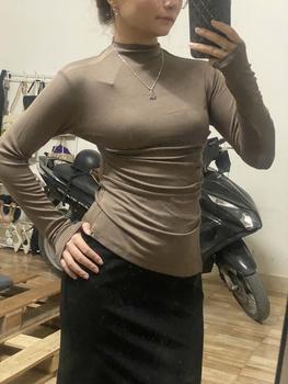 Product Review of Áo Giữ Nhiệt Dài Tay Nữ Cổ 3 Phân Nhúm Sườn Xẻ Tà BigSize MiSoul, Áo Thu Đông Cổ 3 Phân Dáng Form Ôm Body 222 Top Cổ Tròn Women Ong Đen from C** n**g n**n A**o ** 1