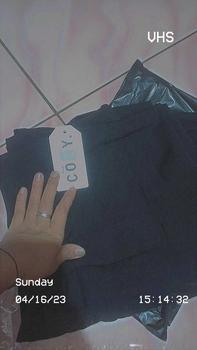 Product Review of SIVALI Bonnie Cargo Pants - Highwaist Loose Cargo - Celana Kargo Wanita - Baggy Pants Panjang Polyester Kulot Casual Hitam Kantor Kantor Formal Kerja Kerja Kerja Basic Karet from r**i o**i 2