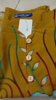 Product Review of Kencana Ungu Daster 40 KUB Label Biru | Daster Tangan Pendek Di Bawah Lutut Leher Bergelombang 3 Kancing Depan Batik Busui from i**i 0