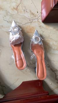 Product Review of (FORM NHỎ- LẤY LÊN 1 SIZE)Giày cao gót phale đá mặt trời bít mũi 9cm/7cm HALEY STORE mika trong suốt đi chơi đi tiệc đi làm đám cưới kỉ yếu from Y**️ 0