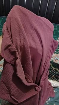 Product Review of READY STOCK GAMIS AIRFLOW LENGAN BALON SIZE XL LD 120 crinkle muslim dress Wanita Panjang from K**n 2