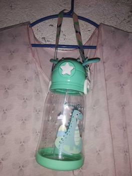 Product Review of 600mlfree straw and stiker Kids Bottle with Straw Girls Cute Rabbit Water Bottles Infant  Cartoon from u**6 0