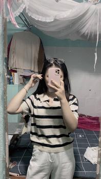 Product Review of Áo len MUỐI TIÊU mongtoghi mỏng kẻ ngang basic QC863 from C**e k** t**🍹 0